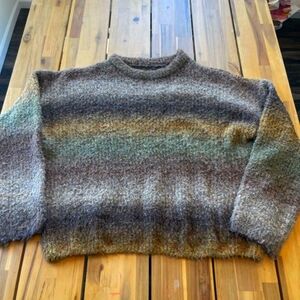 Dazy-less Womens Striped Cozy Knit Wool Blend Sweater Size Extra Large